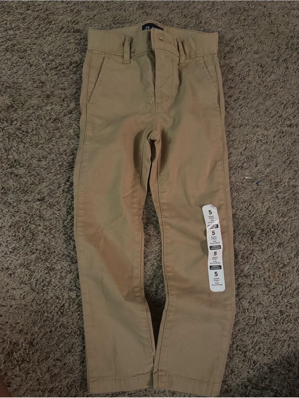 The Children's Place Boys Tan Straight-Leg Khaki Pants
